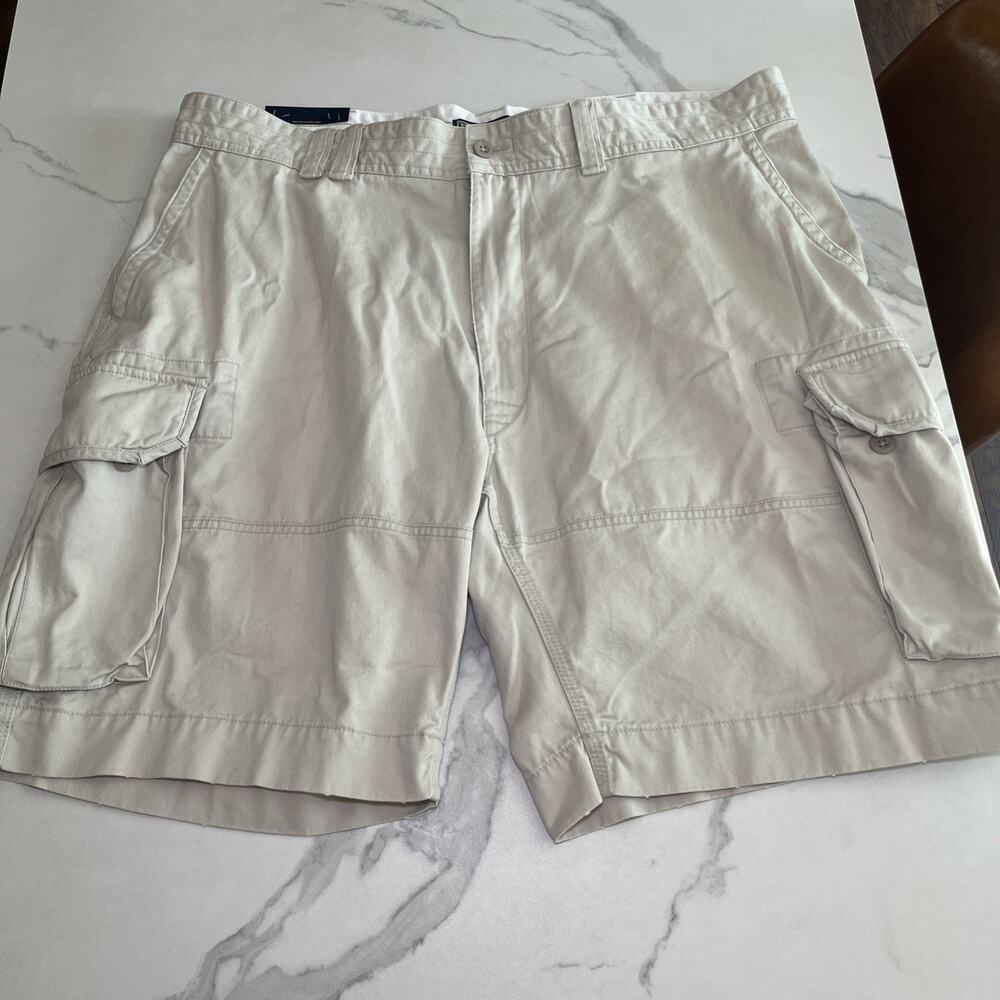Polo Ralph Lauren Cargo Shorts Big & Tall 44B (42) Beige Tan Cotton 10" NWT